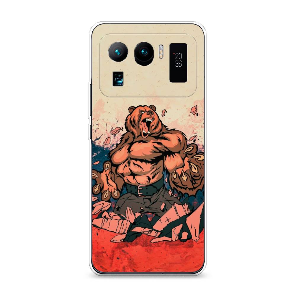 

Чехол Awog на Xiaomi Mi 11 Ultra "Медведь с флагом РФ", Разноцветный, 310450-2