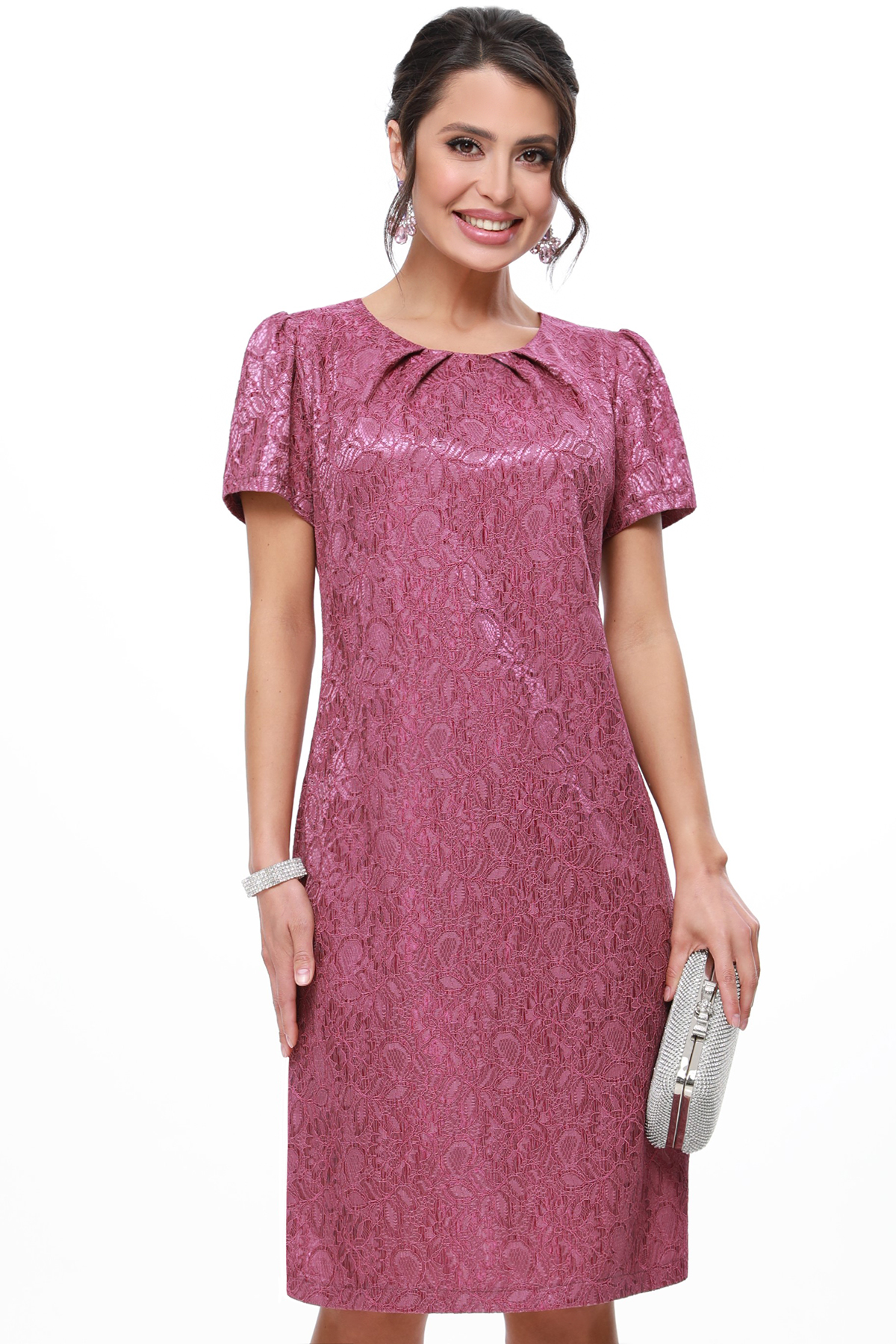 Платье женское DSTrend Ода моде фиолетовое 44 RU