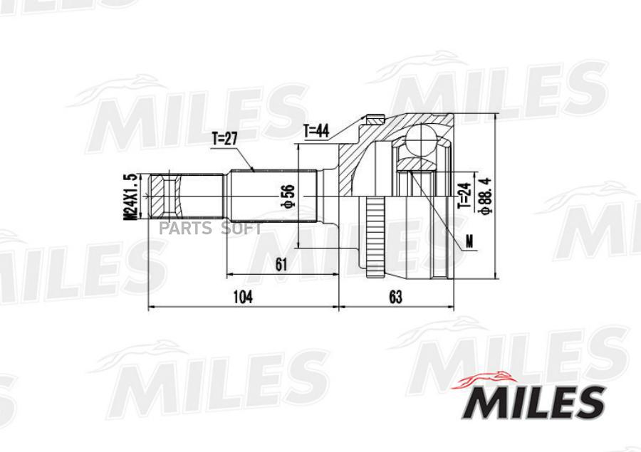 MILES Шрус наружний MILES GA20320