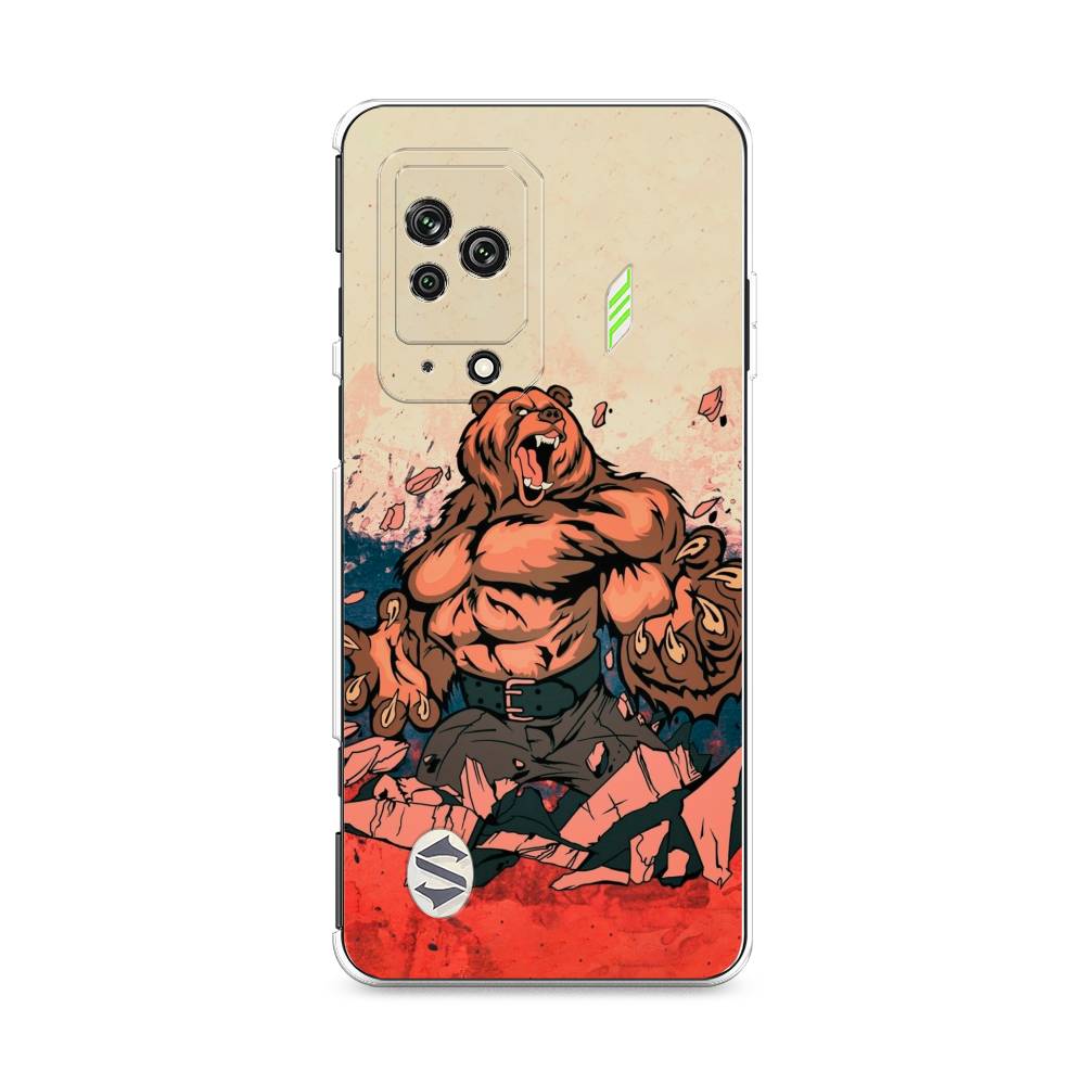

Чехол Awog на Xiaomi Black Shark 5 "Медведь с флагом РФ", Разноцветный, 314050-2