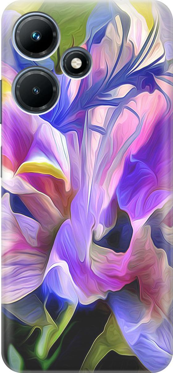 

Силиконовый чехол на Infinix Hot 30i "Цветочная абстракция", Зеленый;синий, 159408