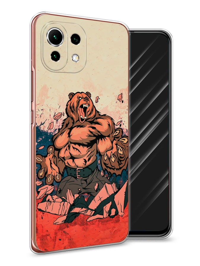 

Чехол Awog на Xiaomi Mi 11 Lite/5G NE "Медведь с флагом РФ", Разноцветный, 311750-2