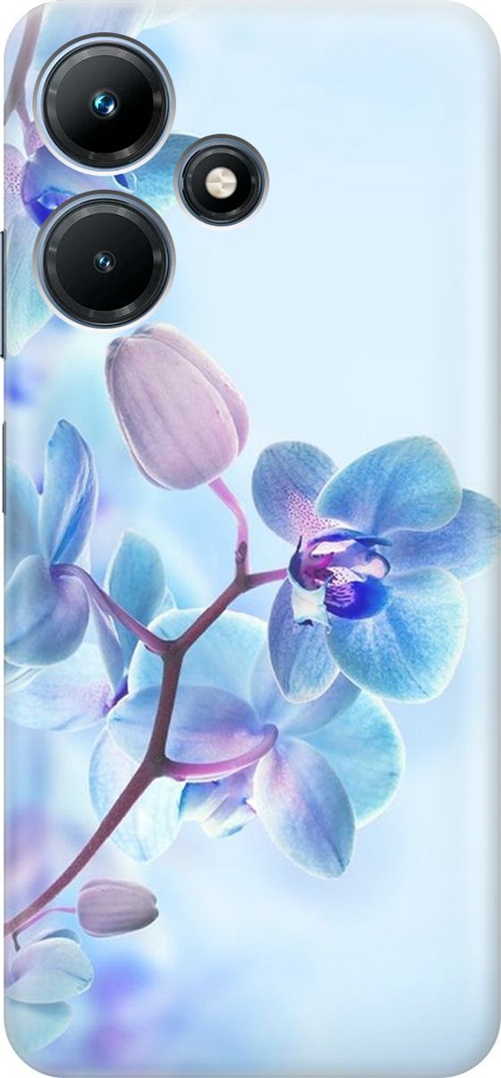 

Силиконовый чехол на Infinix Hot 30i "Синий цветок на синем", Голубой;синий, 159408