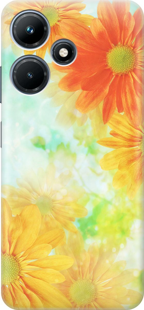 

Силиконовый чехол на Infinix Hot 30i "Оранжевые цветы", Желтый;зеленый, 159408