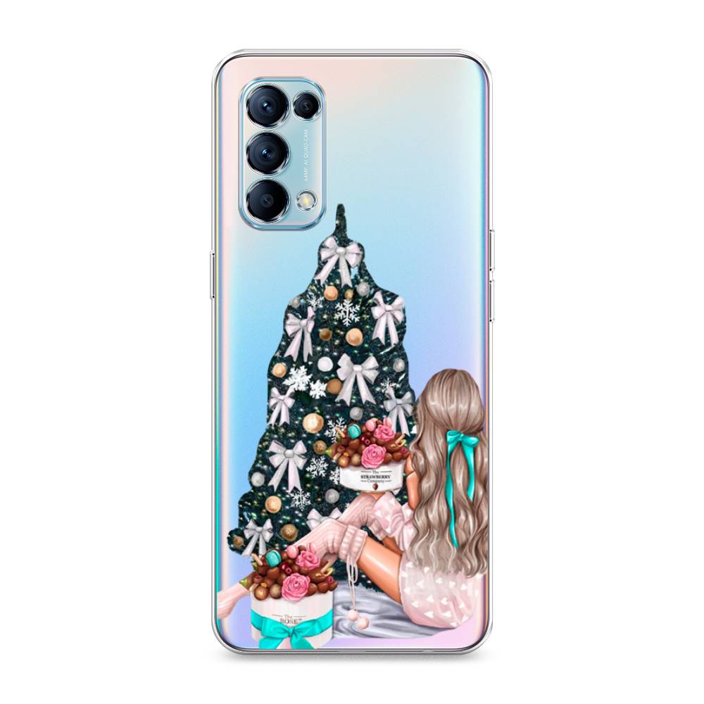 

Чехол для Oppo Reno 5 "New Year", Зеленый;бежевый;голубой, 255250-5