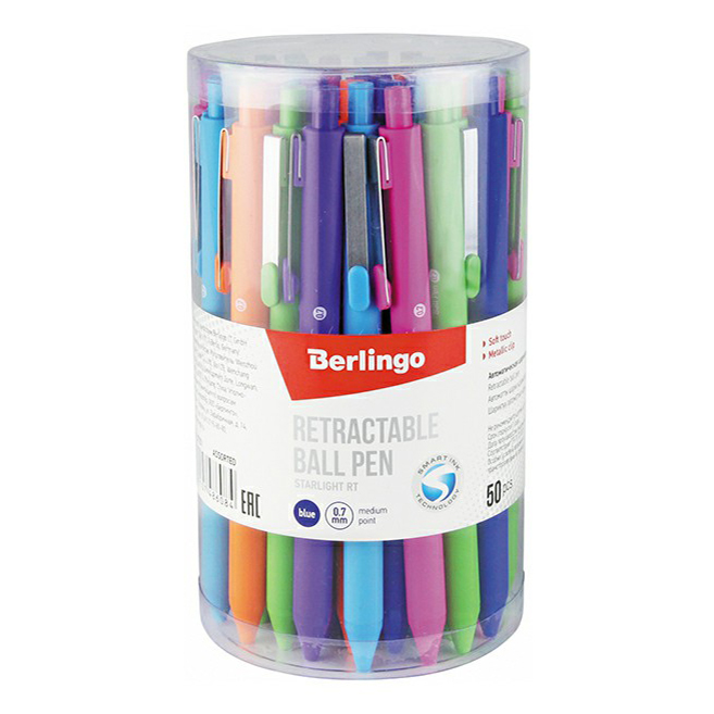 Ручка шариковая Berlingo Starlight RT синий в ассортименте