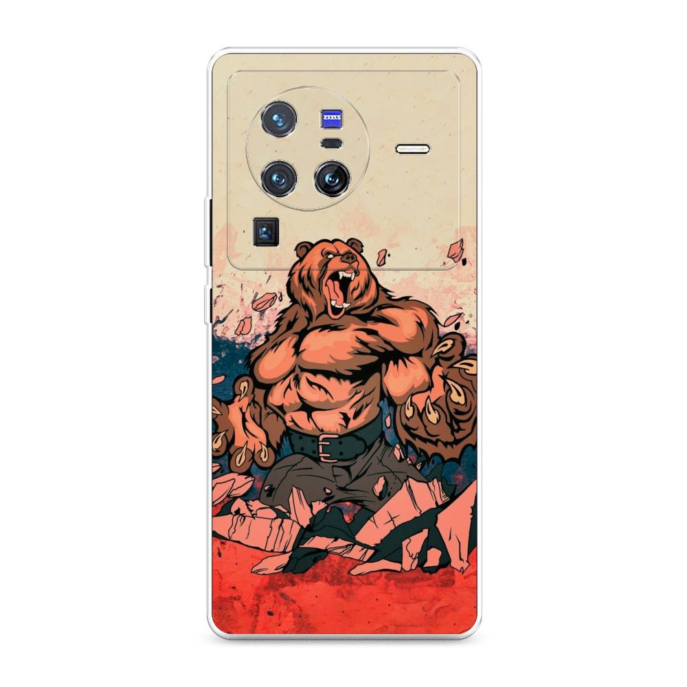 

Чехол Awog на Vivo X80 Pro "Медведь с флагом РФ", Разноцветный, 266650-2