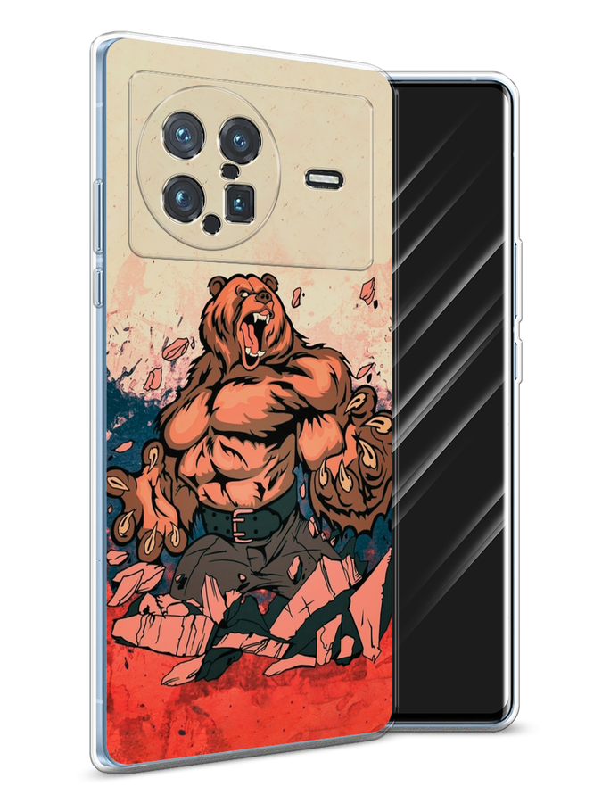 

Чехол Awog на Vivo X Note "Медведь с флагом РФ", Разноцветный, 266950-2