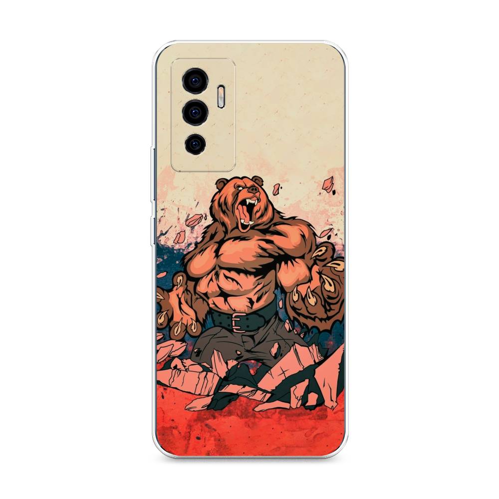 

Чехол Awog на Vivo V23e/Y75 4G "Медведь с флагом РФ", Разноцветный, 265950-2