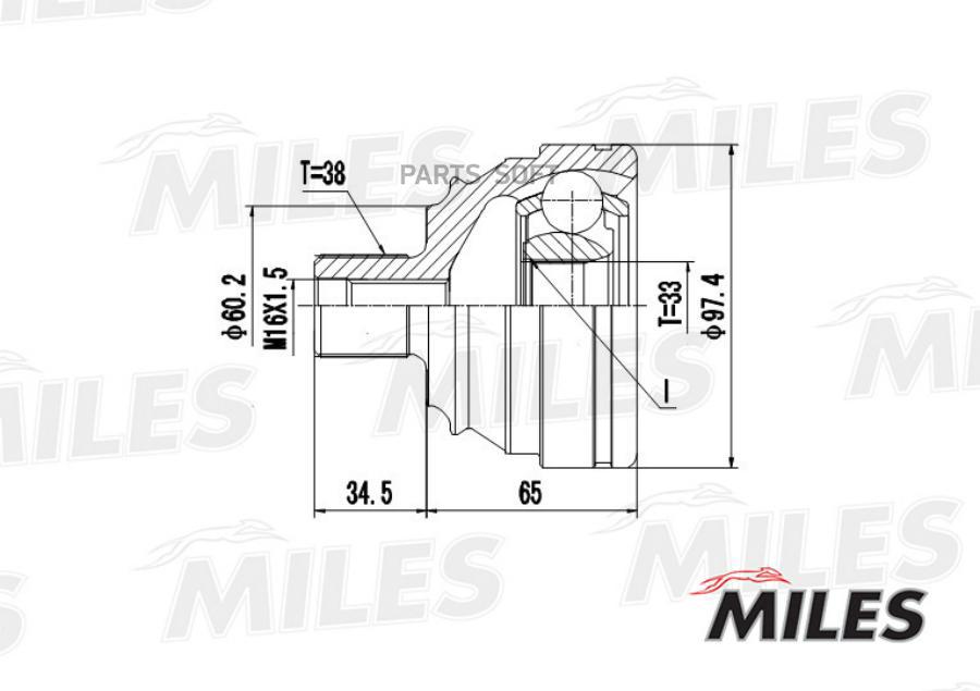 

MILES Шрус MILES GA20526 комплект