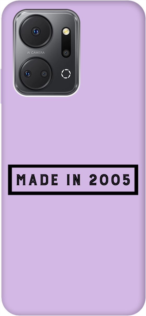

Силиконовый чехол на Honor X7a "2005" сиреневый, Фиолетовый;черный, 159400