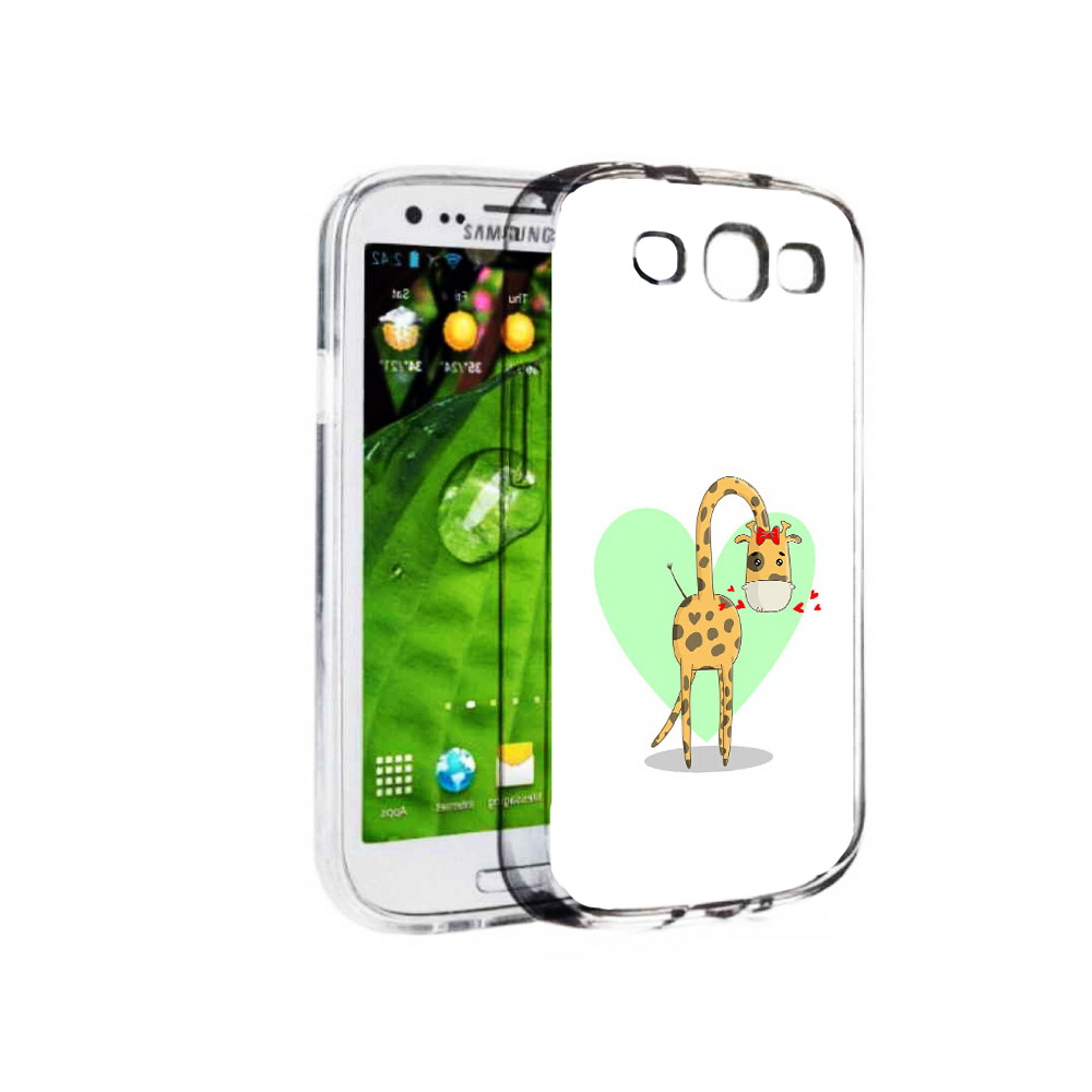 

Чехол MyPads Tocco для Samsung Galaxy S3 Влюбленный жираф 14 февраля (PT123108.507.47), Прозрачный, Tocco