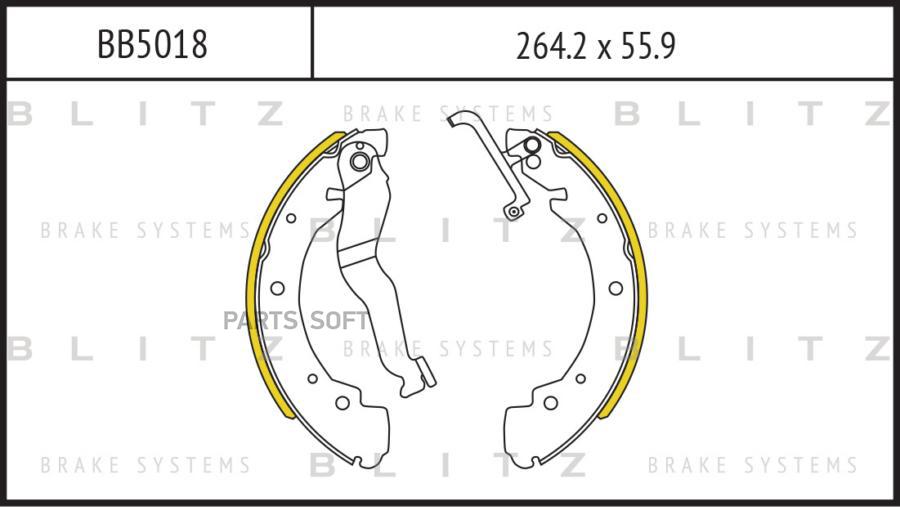

Колодки тормозные BLITZ барабанные bb5018