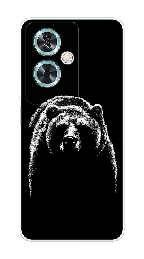

Чехол на OnePlus Nord N30 SE "Медведь в ночи", Белый;черный, 154950-1