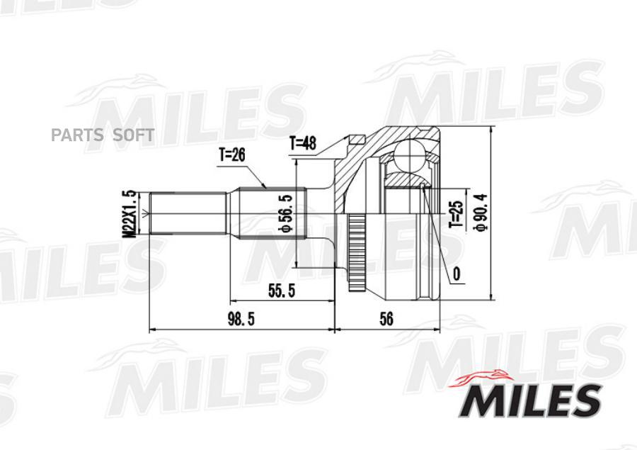

MILES Шрус MILES ga20505 комплект