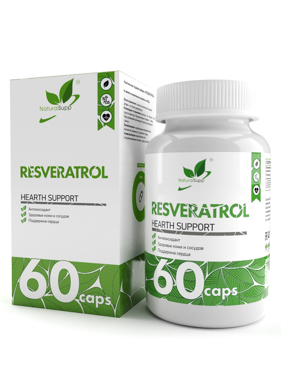 Ресвератрол NATURALSUPP Resveratrol капсулы 100 мг 60 шт.