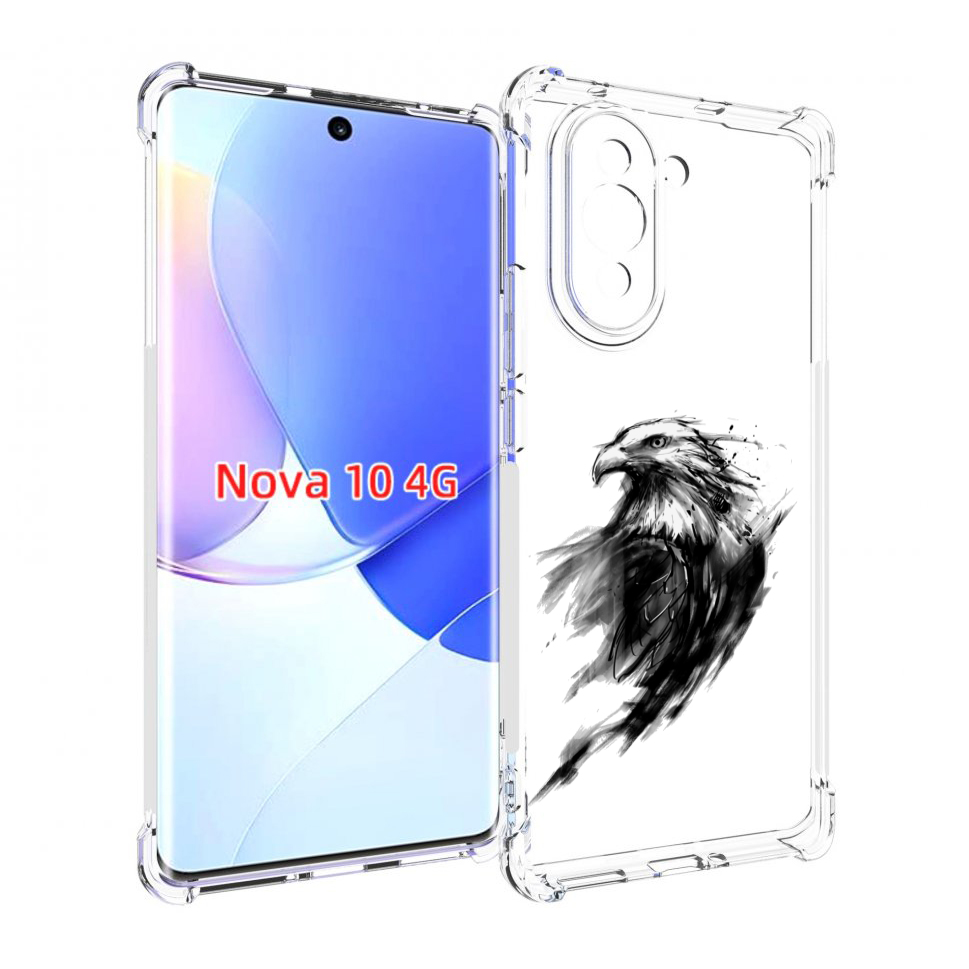

Чехол MyPads чб птица для Huawei Nova 10, Прозрачный, Tocco