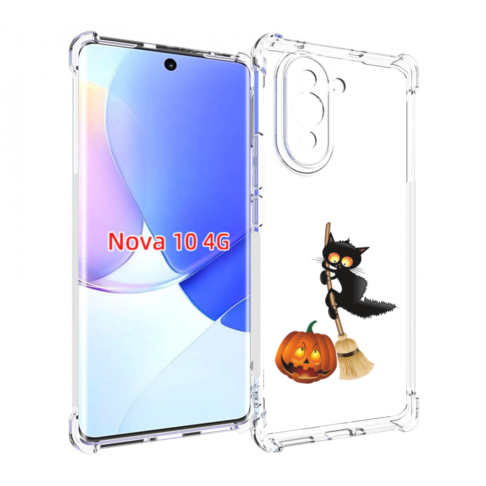 

Чехол MyPads хэлуинский котик для Huawei Nova 10, Прозрачный, Tocco