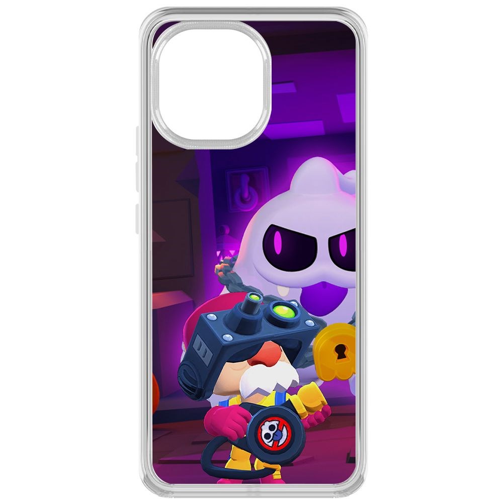 

Чехол-накладка Brawl Stars-Охотник за Скуиками Гэйл для Xiaomi Mi 11, Прозрачный
