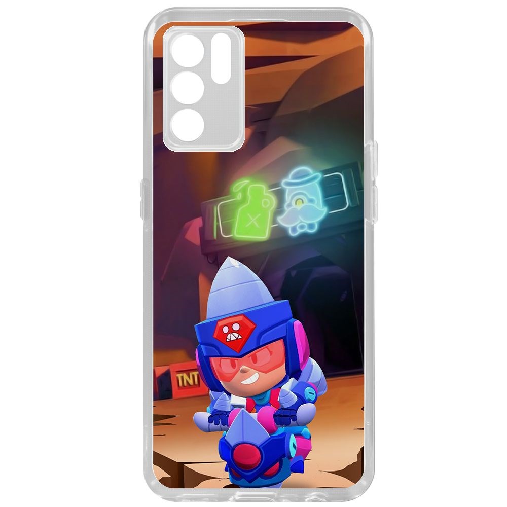 Чехол-накладка Brawl Stars-Ультрабурильщица Джеки для Oppo Reno6