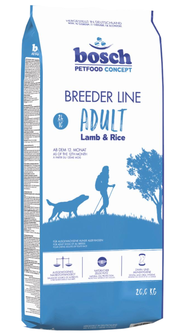 Сухой корм для собак Bosch Breeder Line Adult, ягненок с рисом, 20 кг