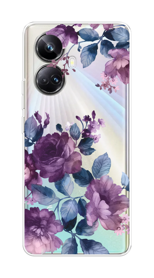 

Чехол на Realme 10 Pro+ "Purple Blossoms", Синий;фиолетовый, 2512350-1