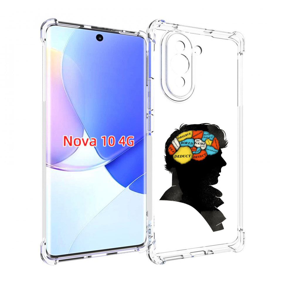 

Чехол MyPads темный рисунок для Huawei Nova 10, Прозрачный, Tocco