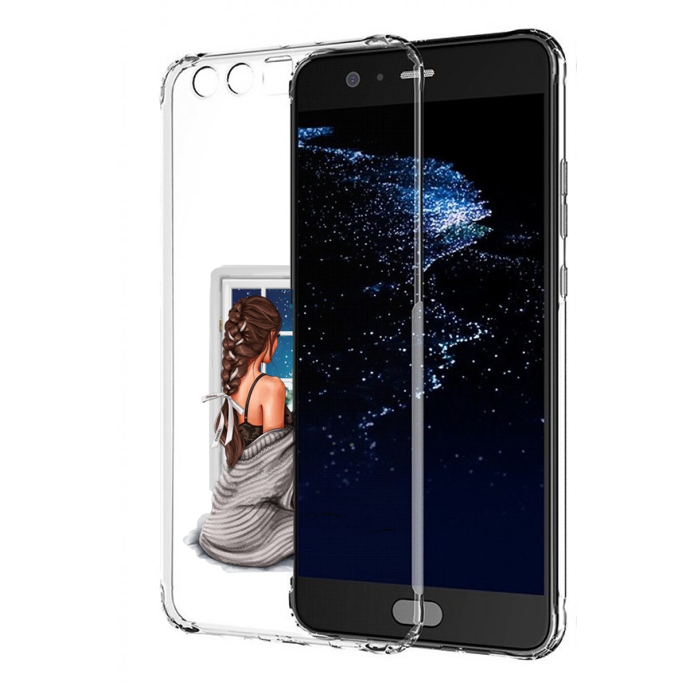 

Чехол бампер MyPads уютное-зимнее-окно женский для Huawei P10 Pl, Прозрачный, Tocco