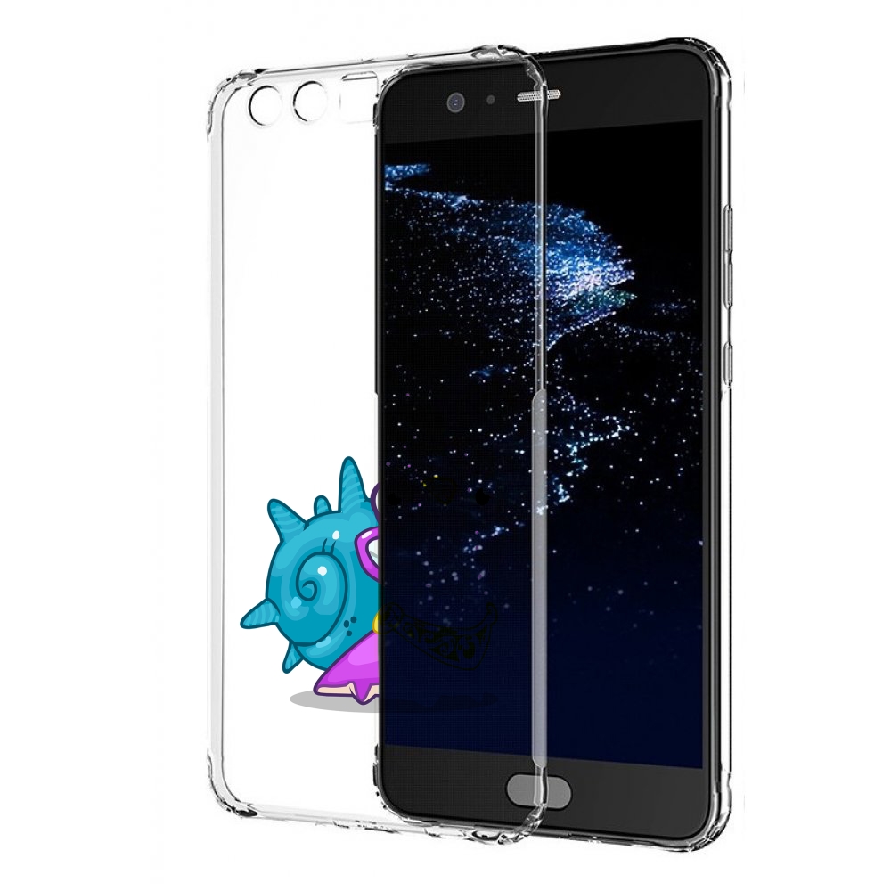 

Чехол бампер MyPads улитка-принц для Huawei P10 Plus противоударный, Прозрачный, Tocco
