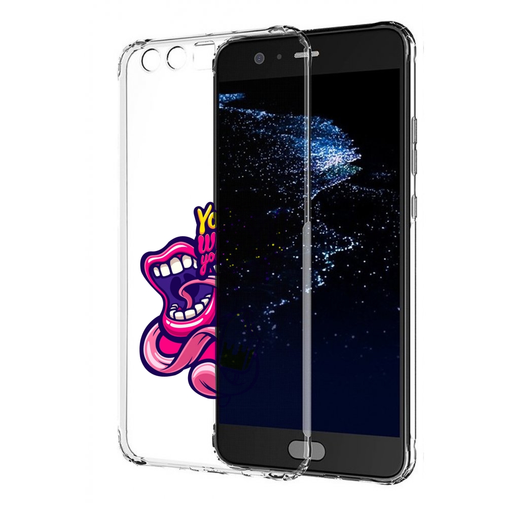 Чехол бампер MyPads ты-то-что-ты-ешь для Huawei P10 Plus противо