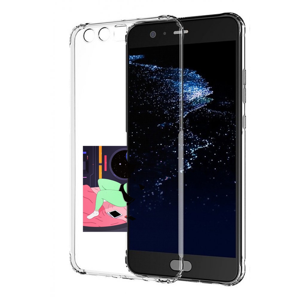 

Чехол бампер MyPads трехглазая девушка зеленая для Huawei P10 Pl, Прозрачный, Tocco