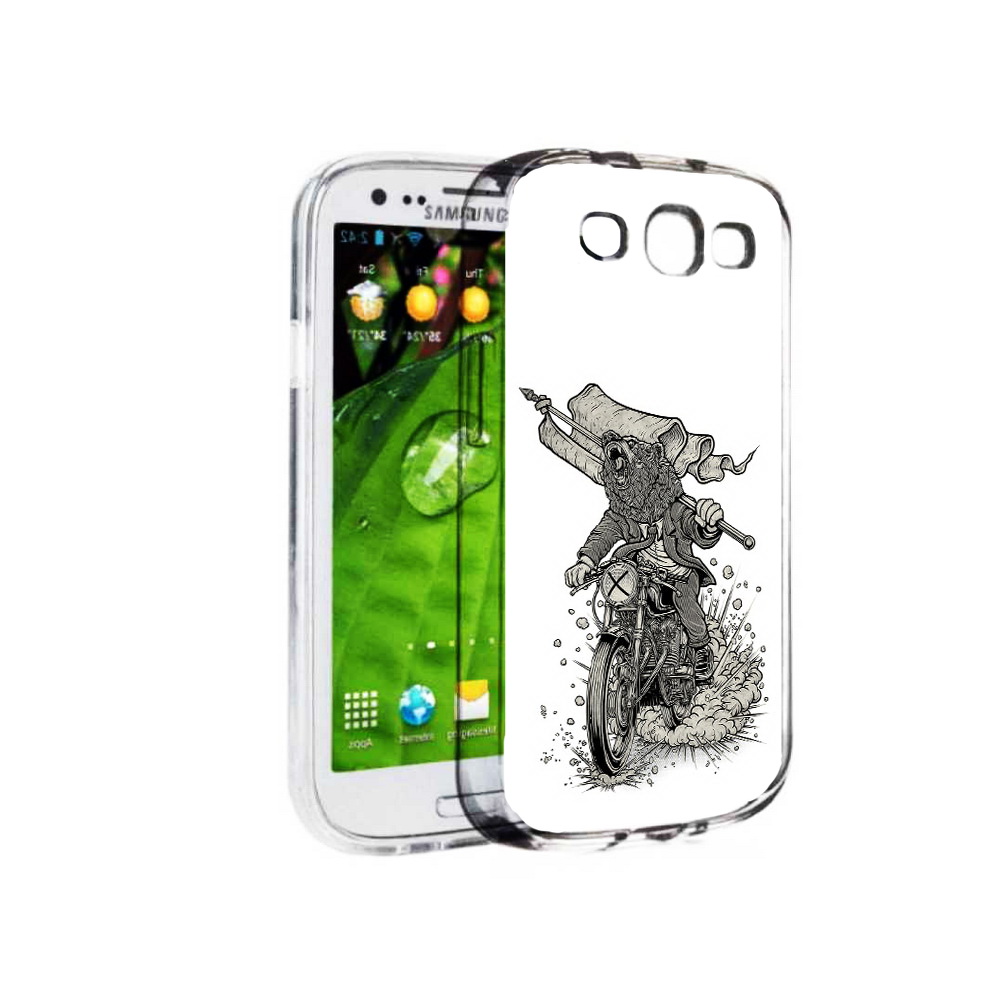 Чехол MyPads Tocco для Samsung Galaxy S3 медведь на мотоцикле (PT123108.507.467)