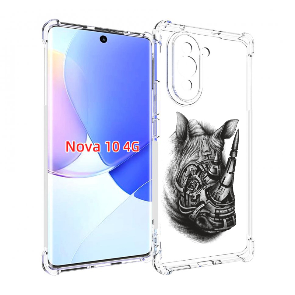 

Чехол MyPads стальной носорог для Huawei Nova 10, Прозрачный, Tocco