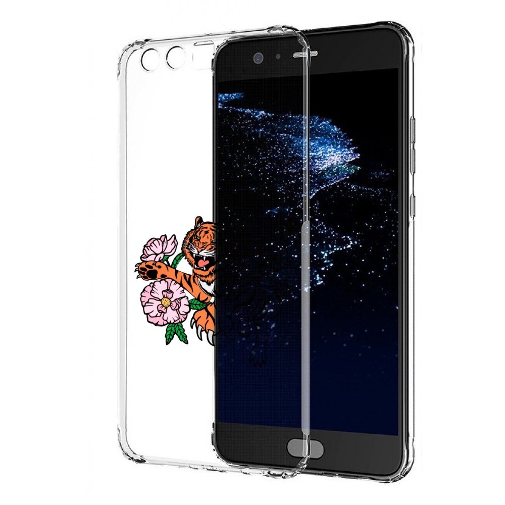 

Чехол бампер MyPads тигры-цветочные для Huawei P10 Plus противоу, Прозрачный, Tocco