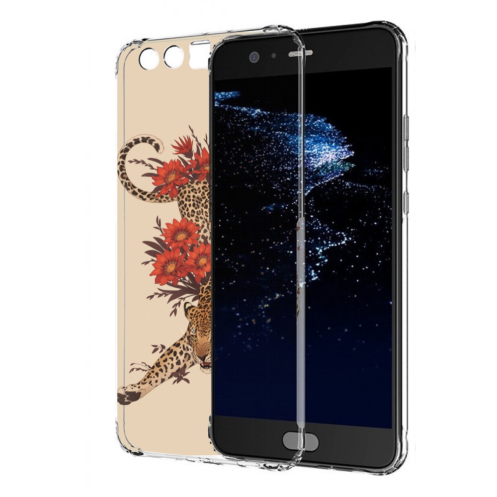 

Чехол бампер MyPads тигр-из-цветов для Huawei P10 Plus противоуд, Прозрачный, Tocco