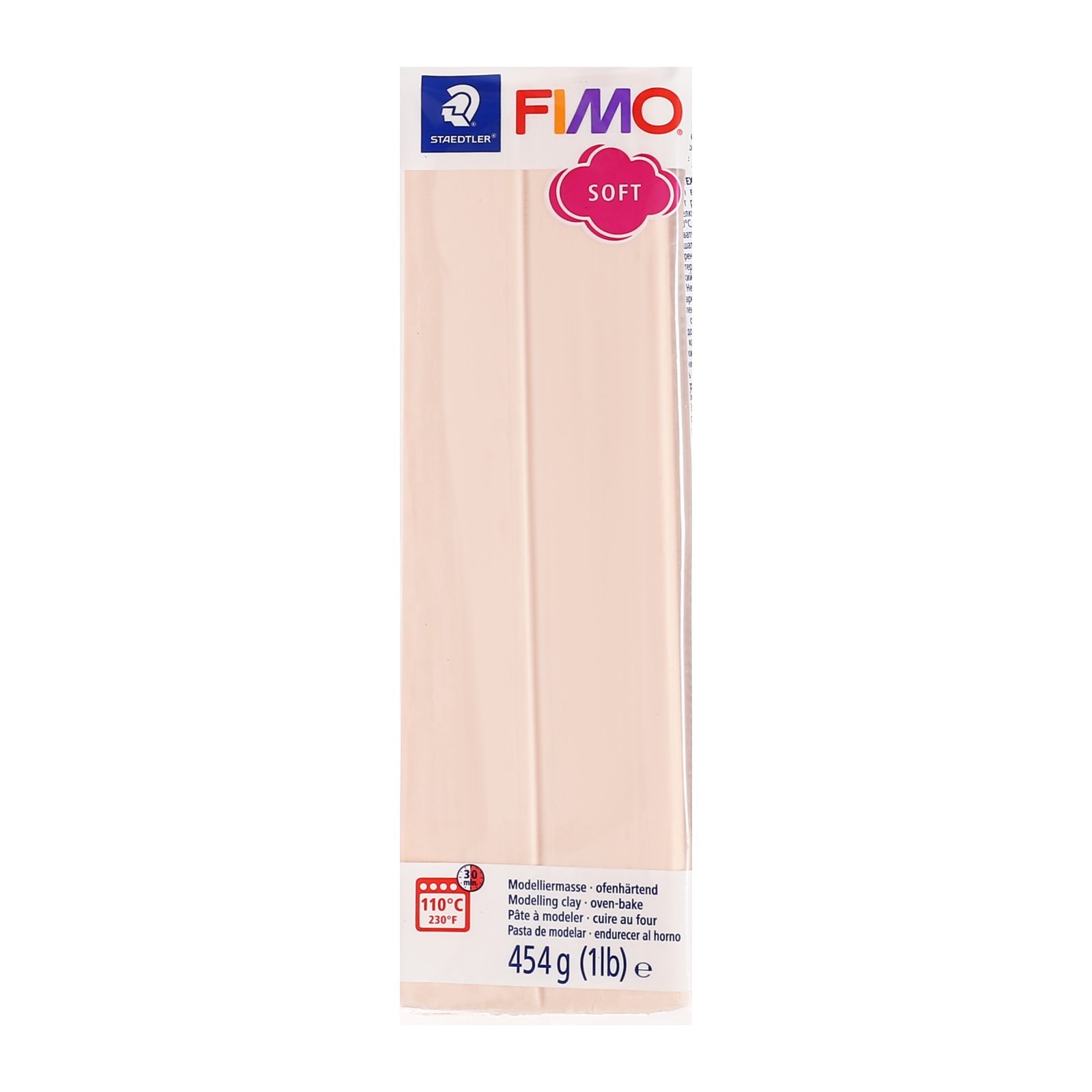 

Полимерная глина запекаемая FIMO soft, 454 г, телесный