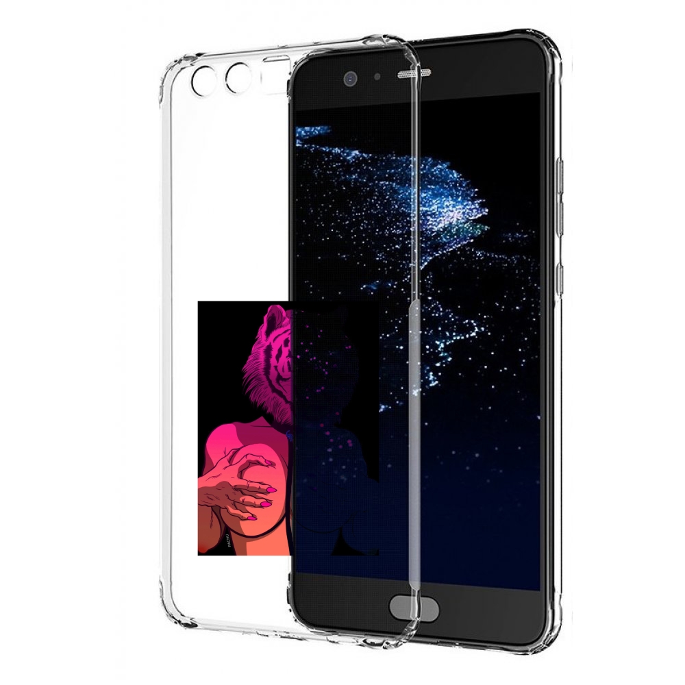 

Чехол бампер MyPads тигр с секретом женский для Huawei P10 Plus, Прозрачный, Tocco