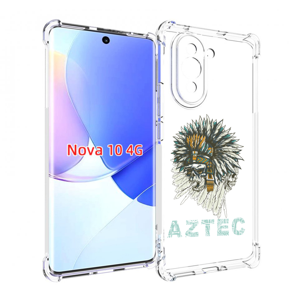 

Чехол MyPads скелет индеец для Huawei Nova 10, Прозрачный, Tocco