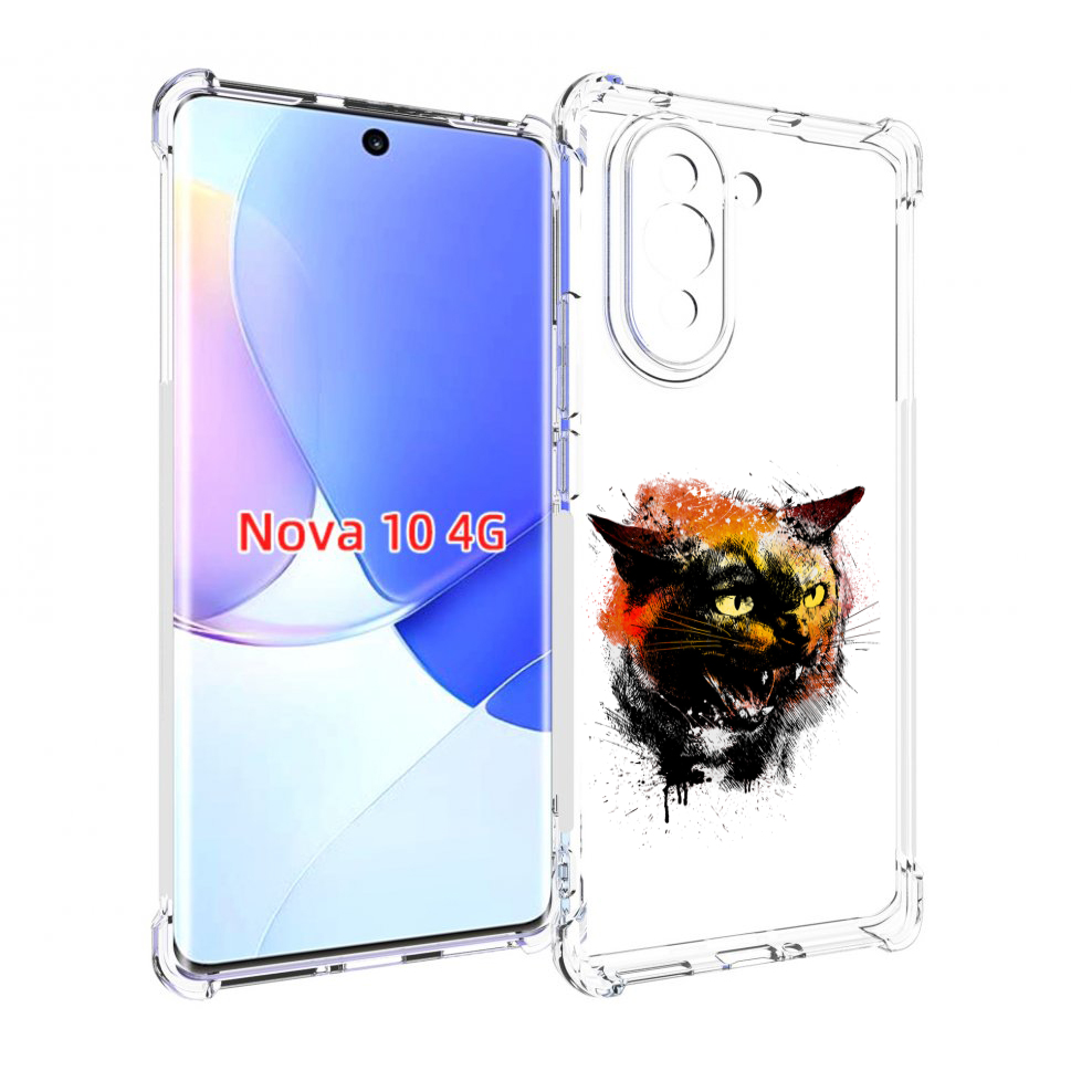 

Чехол MyPads сиамский кот для Huawei Nova 10, Прозрачный, Tocco
