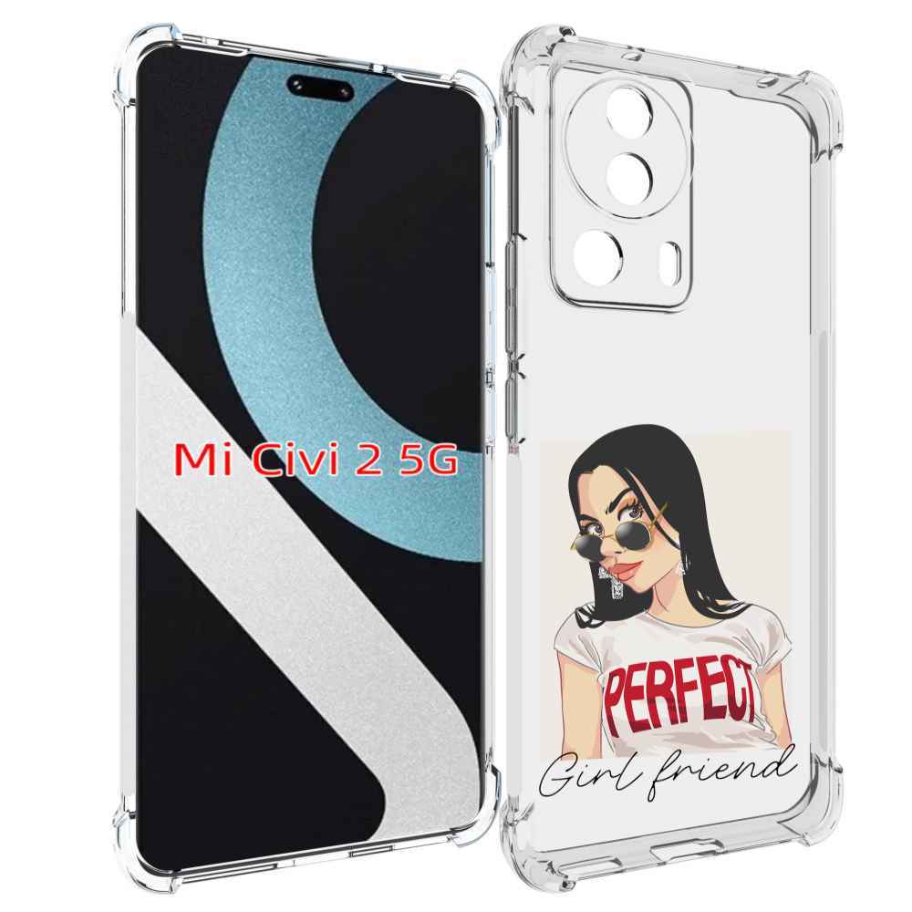 

Чехол MyPads Девушка-с-сережками женский для Xiaomi Civi 2, Прозрачный, Tocco