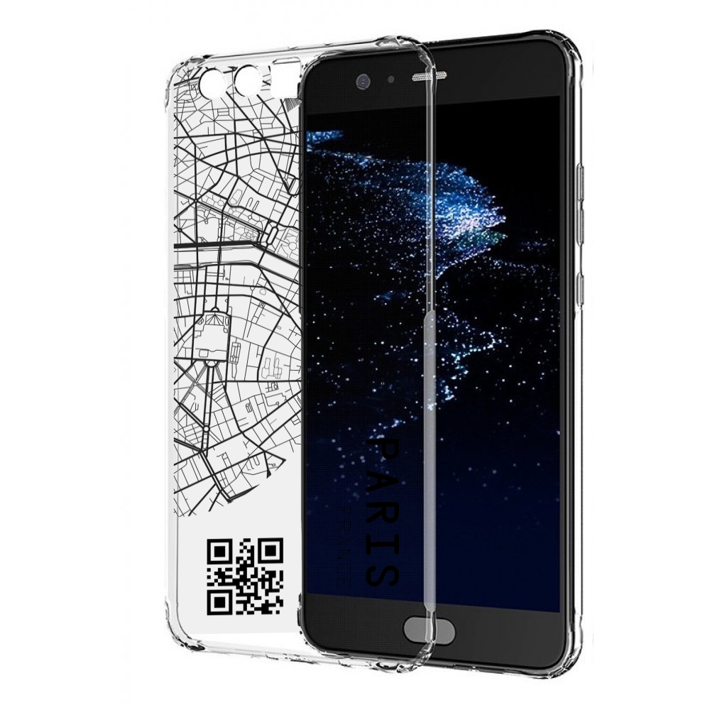 

Чехол бампер MyPads схема-париж для Huawei P10 Plus противоударный, Прозрачный, Tocco