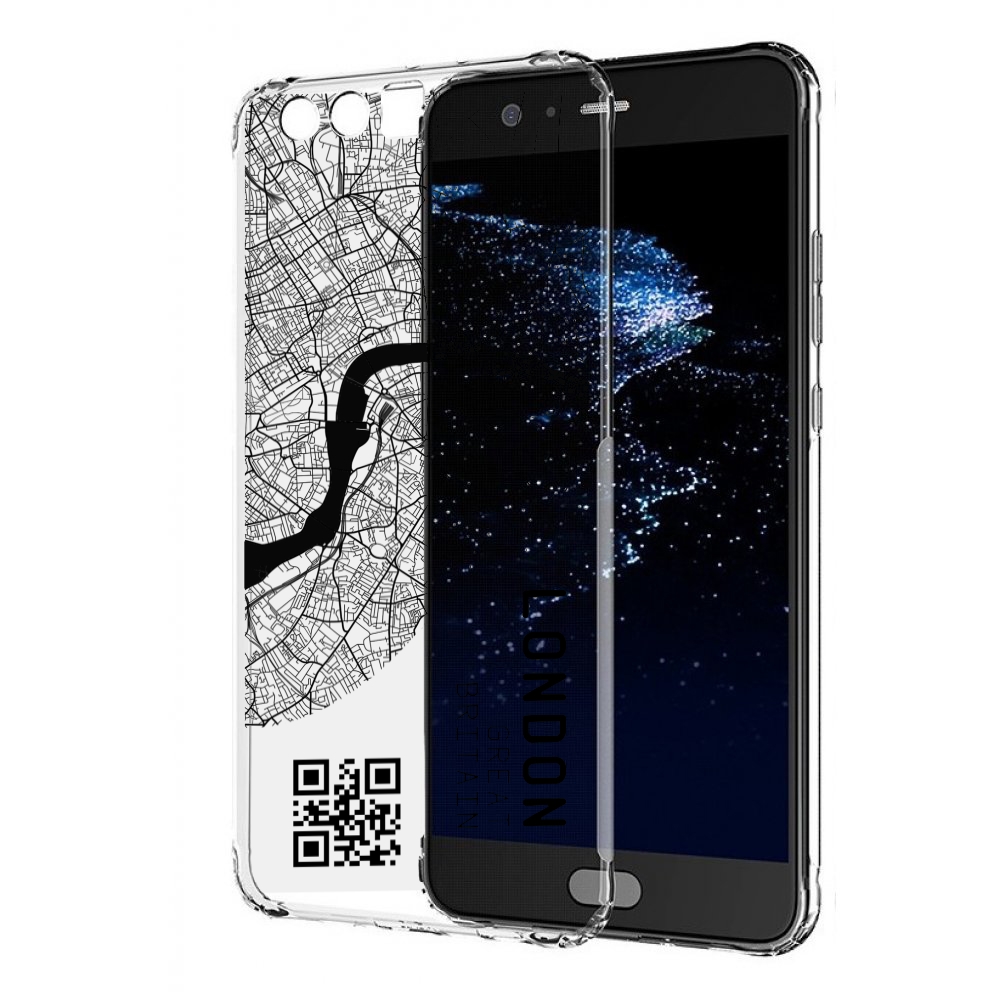 

Чехол бампер MyPads схема-лондон для Huawei P10 Plus противоударный, Прозрачный, Tocco