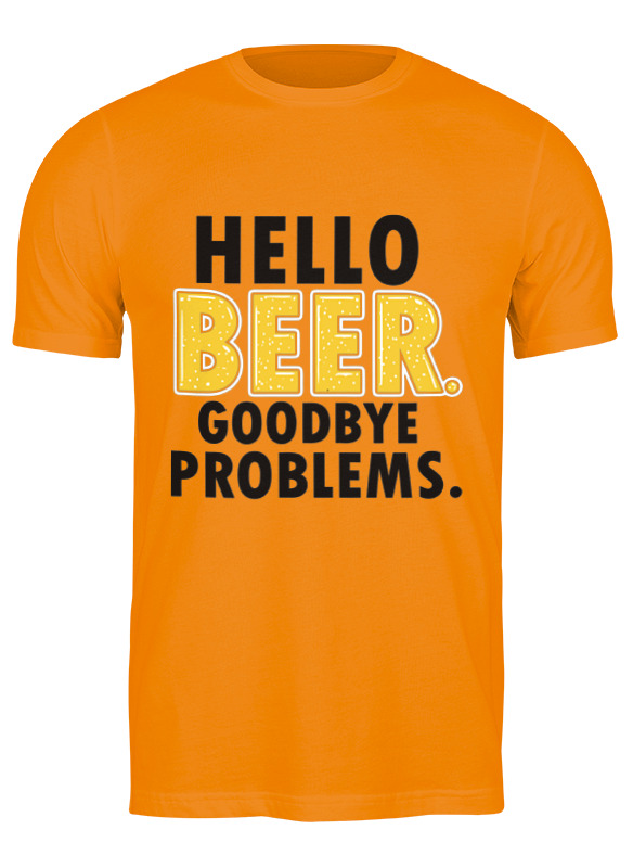 

Футболка мужская Printio Hello beer 1050862 оранжевая S, Оранжевый, Hello beer 1050862