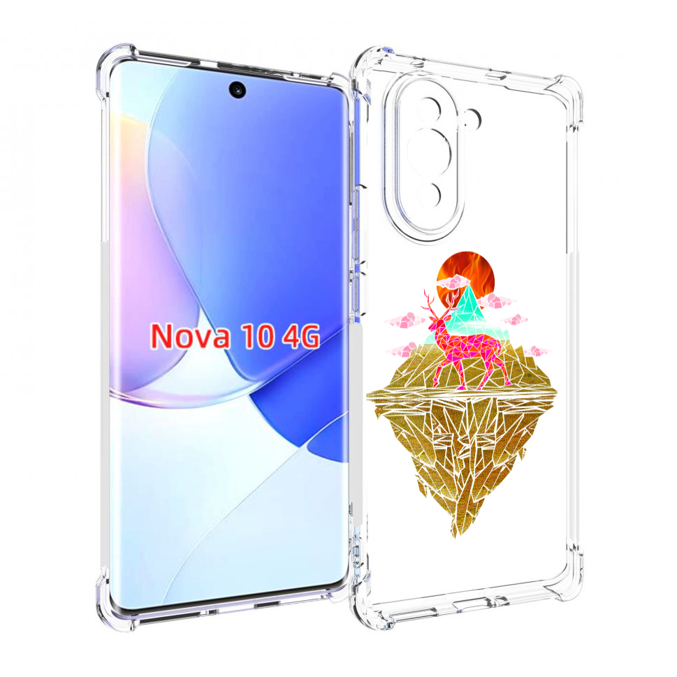 

Чехол MyPads розовый олень абстракция для Huawei Nova 10, Прозрачный, Tocco