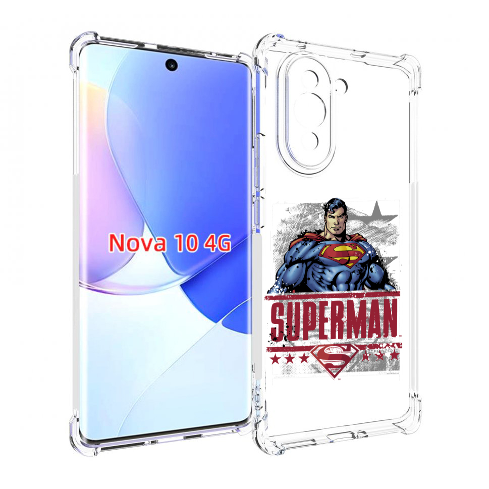 

Чехол MyPads рисунок супермен для Huawei Nova 10, Прозрачный, Tocco