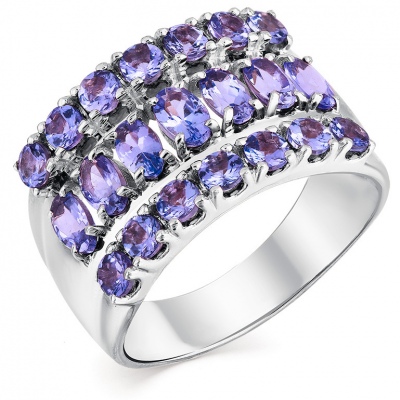 

Кольцо из белого золота с 21 танзанитом р. 18 Master Brilliant 1-208190-00-31, 1-208190-00-31