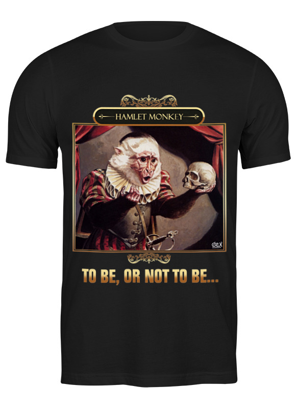 

Футболка мужская Printio Hamlet monkey 1034197 черная S, Hamlet monkey 1034197