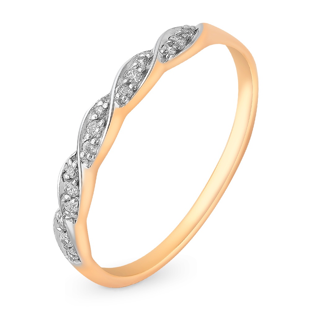 

Кольцо женское из красного золота с фианитом 585Gold 301011222, р, 301011222