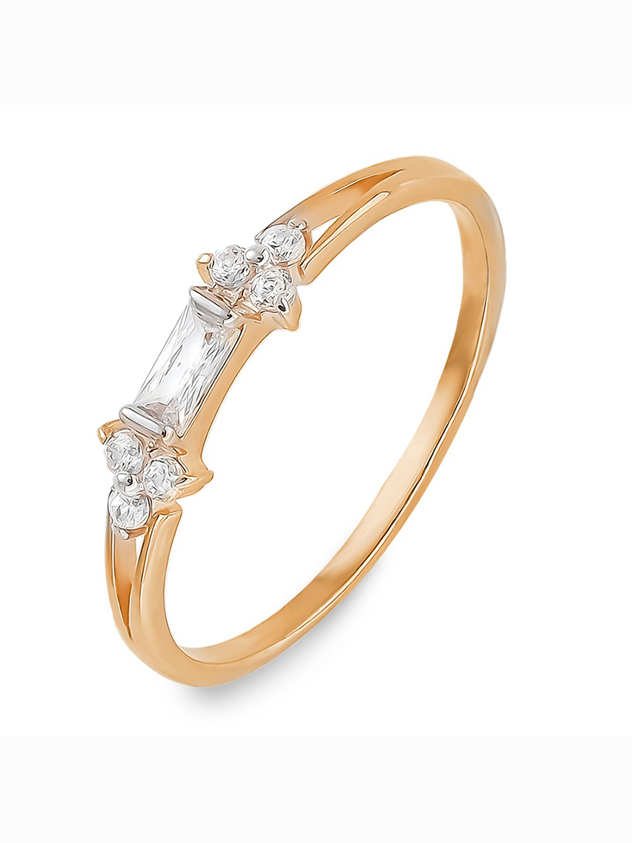 

Кольцо женское из красного золота с фианитом 585Gold 301011200, р, 301011200