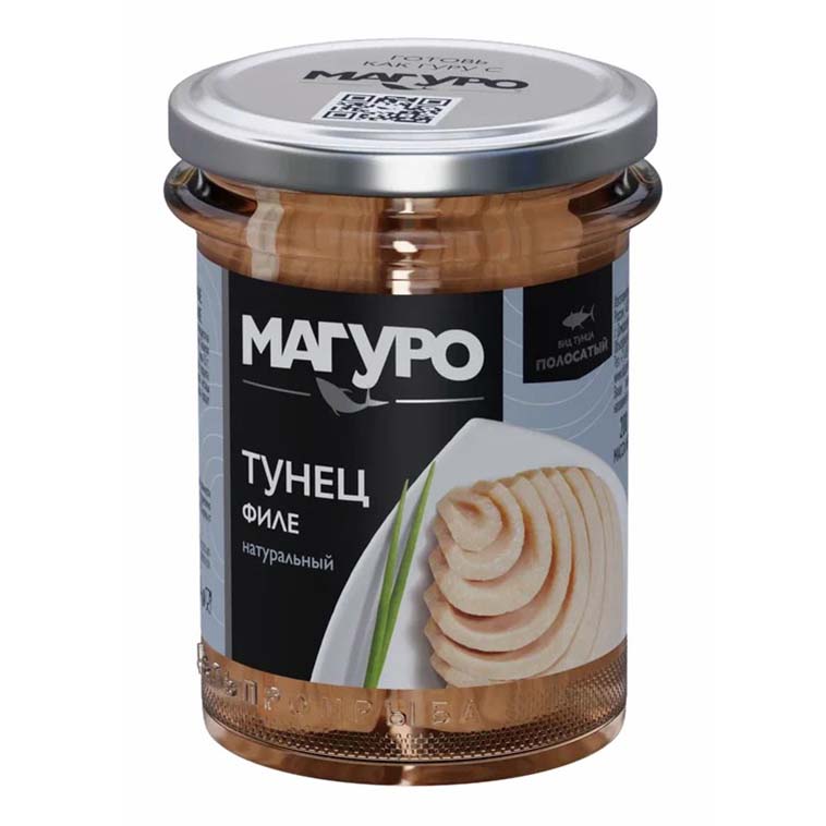 

Тунец полосатый Магуро филе натуральное, 200 г